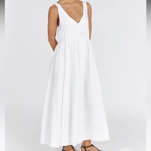 DISHH white linen dress, NWT